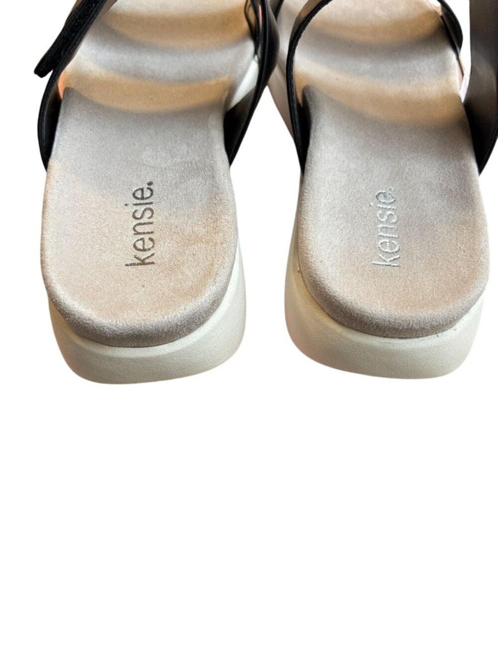 Kensie Jipsy Ladies Black Slide Sandals With Cushioned Footbed & Non-Slip Sole - Picture 4 of 7
